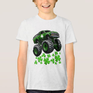 Monster Truck St. Patrick's Day Irisch Glückspilz Tri-Blend Shirt