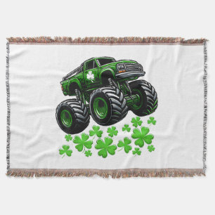 Monster Truck St. Patrick's Day Irisches Glück Decke