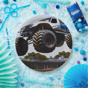 Monster-Truck-Start Pappteller
