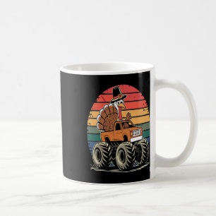 Monster Truck Türkei Sunset Retro Erntedank Boy Kaffeetasse