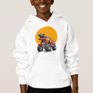 Monster-Truck und T-Rex-Dinosaurier Hoodie