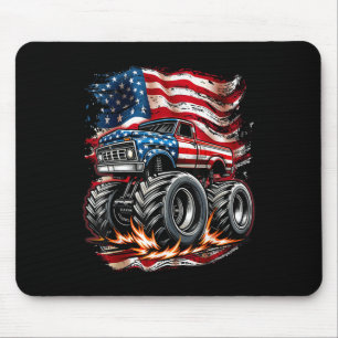 Monster Truck USA-Flagge Amerikanisch 4. Juli Patr Mousepad