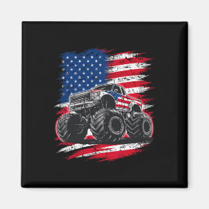 Monster Truck USA-Flagge Amerikanisch Für Frauen M Magnet