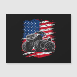 Monster Truck USA-Flagge Amerikanisch Magnetkarte