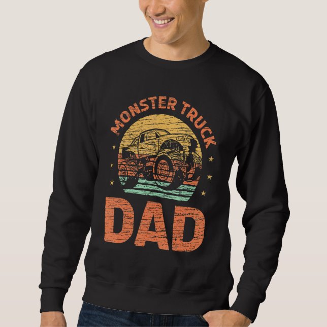 Monster Truck Vater Vater Papa Grosser LKW Sweatshirt (Vorderseite)