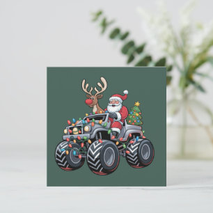 Monster Truck Weihnachten Santa Feiertag Kinder