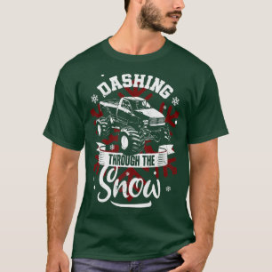 Monster Truck Weihnachten V8 Motor Muskel Car Pick T-Shirt