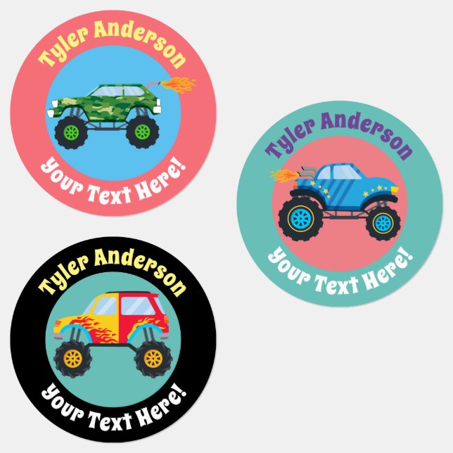 Monster Trucks 2, DIY Name & Message Labels Etiketten (Gruppe)