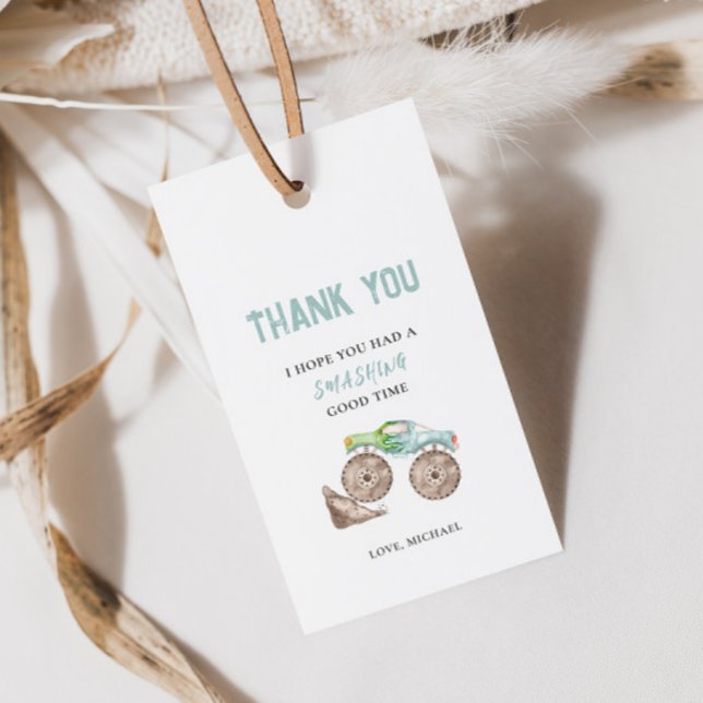 Monster Trucks Geburtstagsgeschenk-Tag Geschenkanhänger (Von Creator hochgeladen)