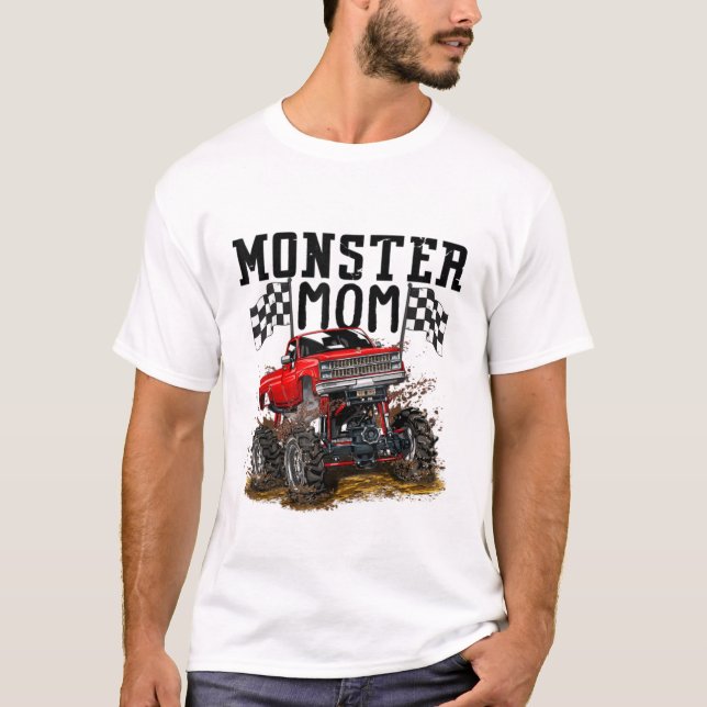 Monster Trucks Mom for Birthday Kid mothers Day Vi T-Shirt (Vorderseite)