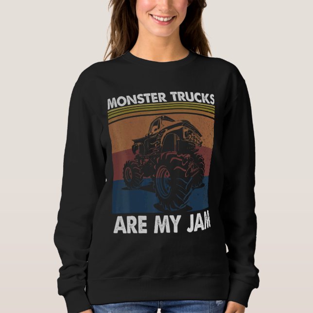 Monster Trucks sind mein Jam Racing Trucks Car Sweatshirt (Vorderseite)