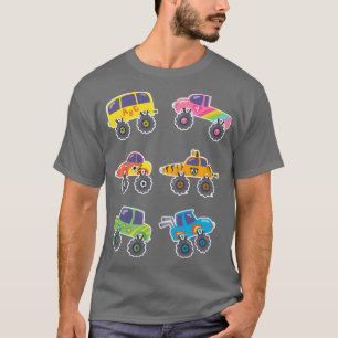 Monster Trucks Stunts Boys Girls Cool Monster Truc T-Shirt