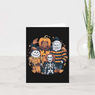 Monster und Freunde in Kostümen Herbstsaison Hallo Karte