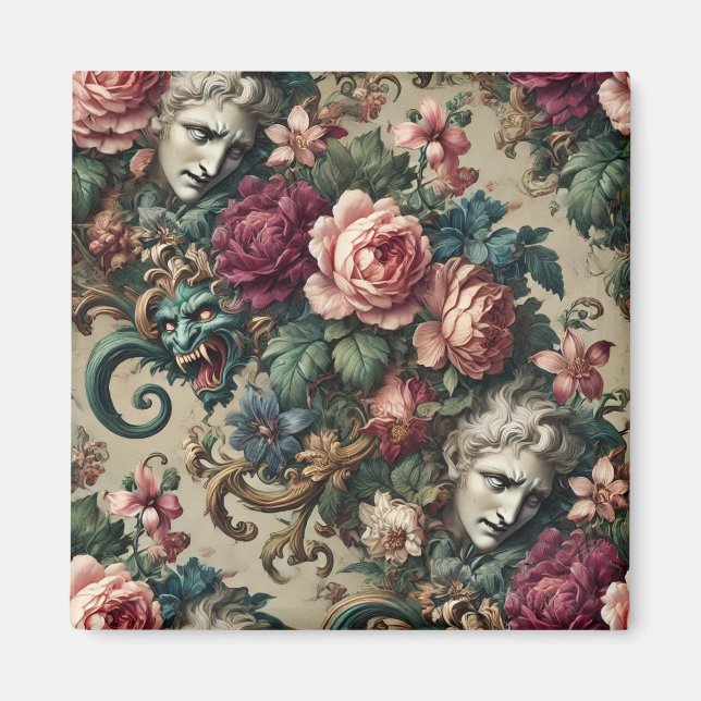 Monster unter Männern - gotisches Barock Magnet (Vorne)