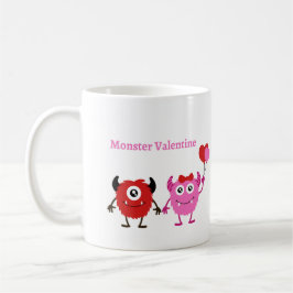 Monster Valentine mit Niedlichen Monstern Kaffeetasse