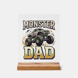 Monster-Vater-Monster-Truck-Vintage-Vector-Shirt-D Acrylschild