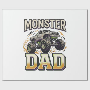 Monster-Vater Monster-Truck Vintage-Vector-Shirt D Geschenkpapier