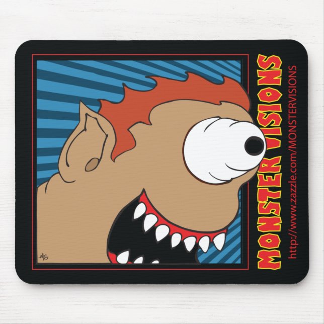 MONSTER-VISIONS-MAUSUNTERLAGEN MOUSEPAD (Vorne)
