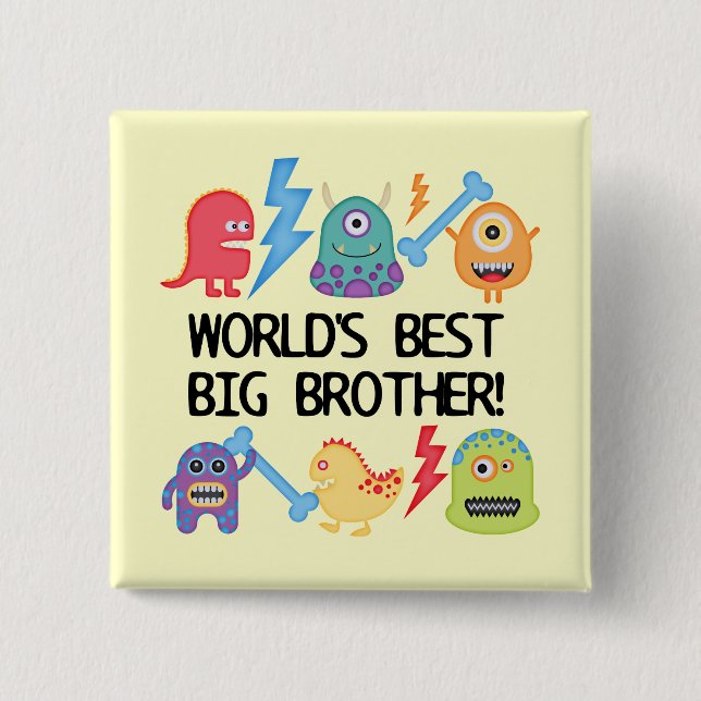 Monster-Weltbester großer Bruder Button (Vorderseite)