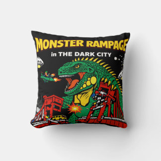 Monster-Wütanfall in Dark City Kissen