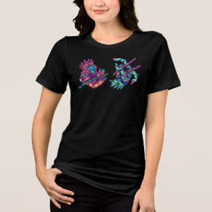 Monster Zeichne Hände Tri-Blend Shirt
