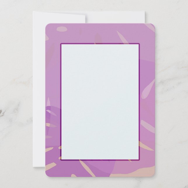 Monstera Abstrakte Einladungen (Vorderseite)