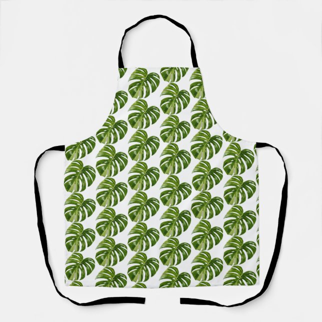 Monstera Albo Gardening Apron — Rare Houseplant Schürze (Vorderseite)
