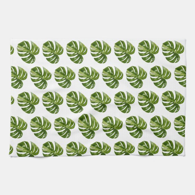 Monstera Albo Kitchen Towel  Geschirrtuch (Horizontal)