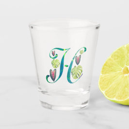 Monstera Alphabet "H" Schnapsglas