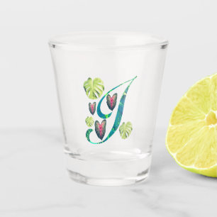 Monstera Alphabet "I" Schnapsglas