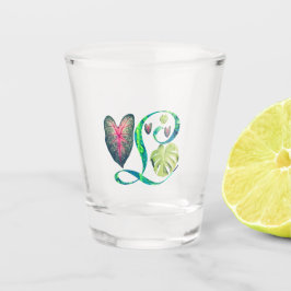 Monstera Alphabet "L" Schnapsglas
