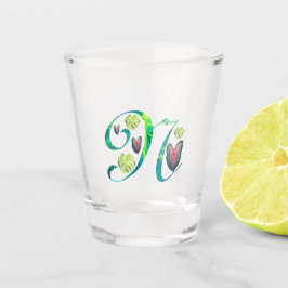 Monstera Alphabet "N" Schnapsglas