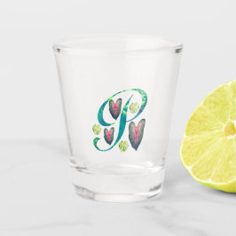 Monstera Alphabet "P" Schnapsglas