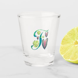 Monstera Alphabet "T" Schnapsglas