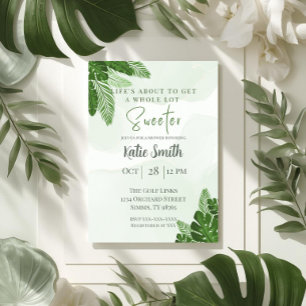 Monstera Baby Shower Einladung Tropisches Grünzeug