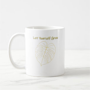 Monstera-Blatt-Design. Lass Dich wachsen Kaffeetasse