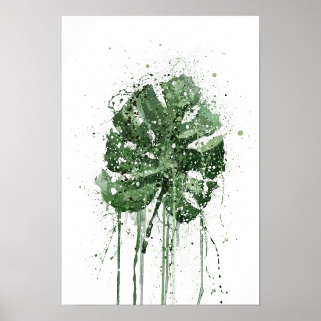 Monstera-Blatt  Poster (Vorne)