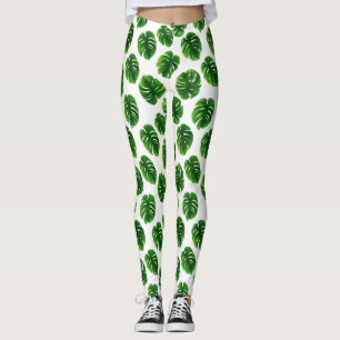 Monstera-Blatt Tropisches Muster Leggings