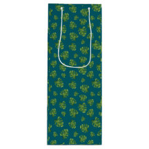 Monstera-Blatt-Weingeschenktasche