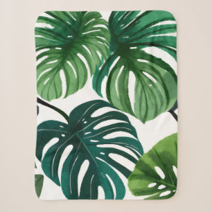 Monstera-Blätter Aquarell Moderne Botanik Sherpadecke