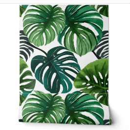 Monstera-Blätter Aquarell Moderne Botanische Kunst Tapete