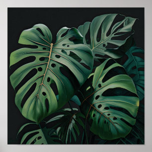 Monstera Blätter Art Print Poster
