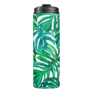 Monstera Blätter auf abgeschiedenem Hintergrund, A Thermosbecher