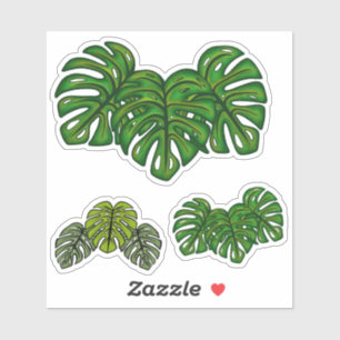Monstera-Blätter Aufkleber