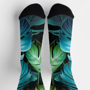 Monstera-Blätter Botanische Tropische Dschungel-Bl Socken