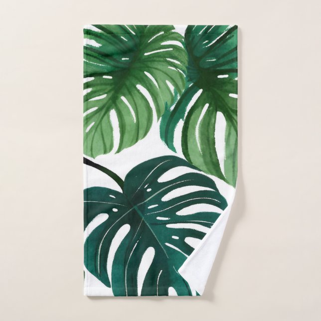 Monstera-Blätter | Einfaches, modernes Handtuch (Handtuch)