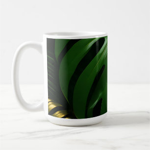 Monstera Blätter Gold Jungle Glamour Kaffeetasse