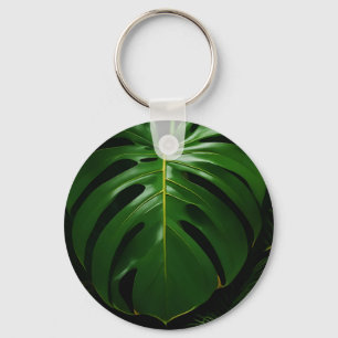 Monstera Blätter Gold Jungle Glamour Schlüsselanhänger