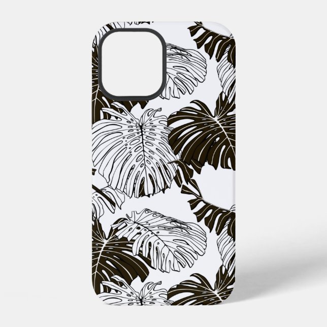 Monstera-Blätter iPhone 12 Hülle (Rückseite)