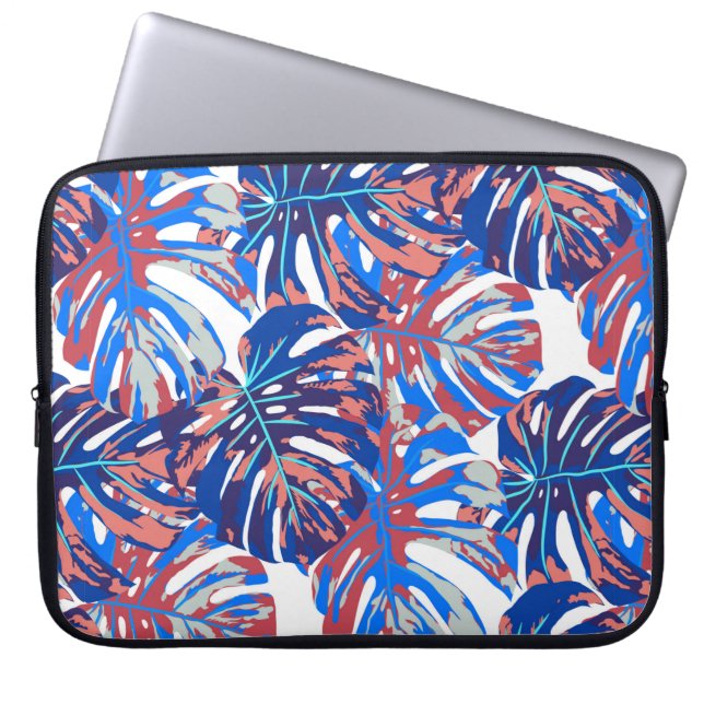 Monstera-Blätter Laptopschutzhülle (Vorderseite)